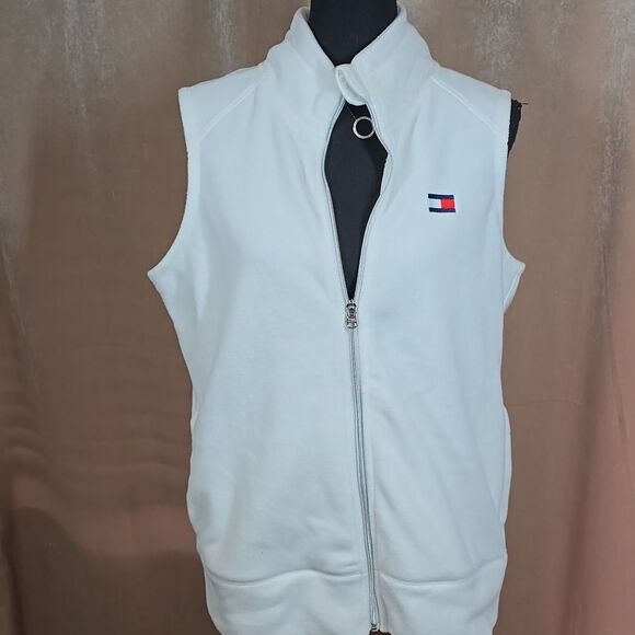 Tommy Hilfiger Sport White Fleece Vest - Picture 1 of 15